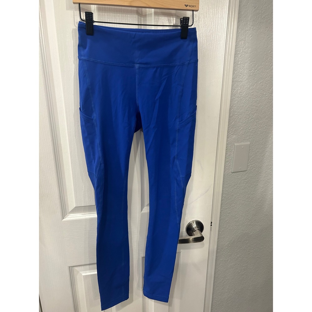 Outdoor Voices Leggings‎ Blue TechSweat High Rise Pocket Activewear Yoga XS